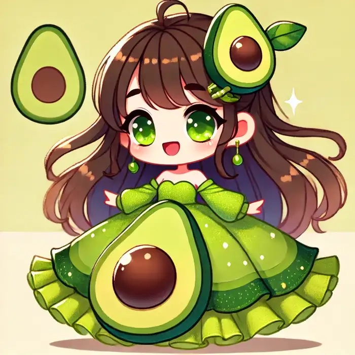 Thêm màu sắc với bơ cute chibi đáng yêu