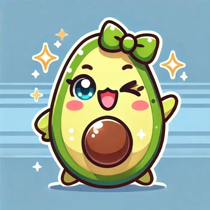 Góc ảnh chất lượng từ ảnh quả bơ chibi