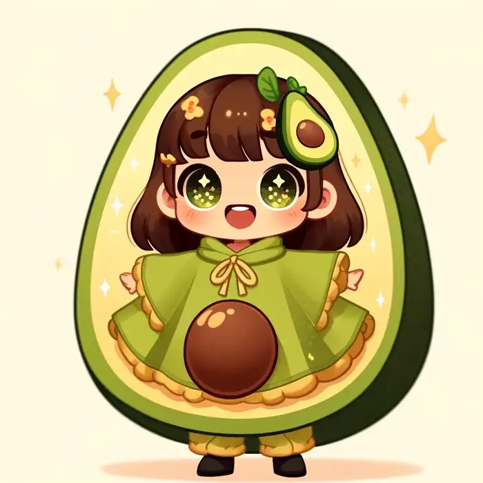 Nổi bật điện thoại với hình nền quả bơ chibi