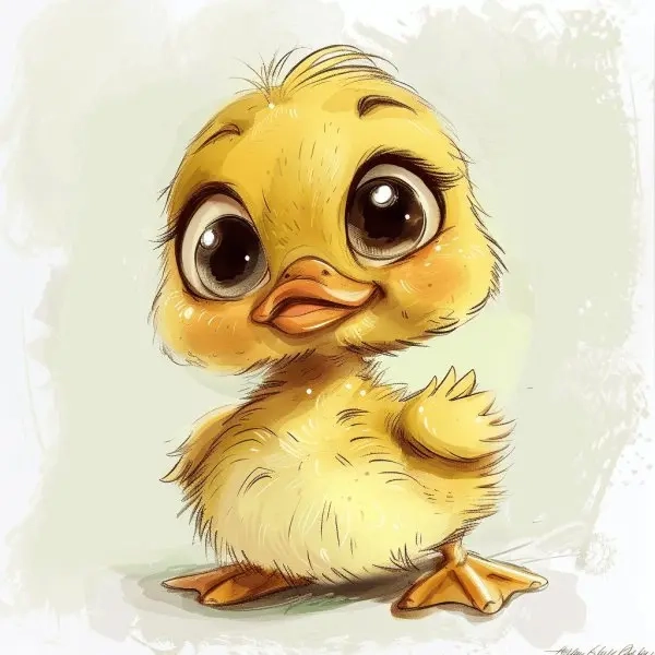 Tải ngay hình nền vịt cute chibi độc đáo