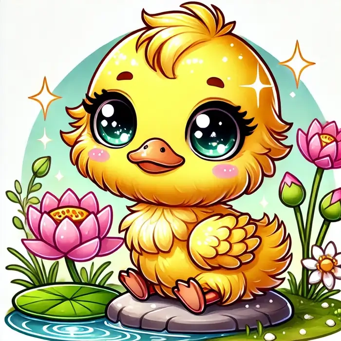 Khám phá tạo hình dễ thương chibi vịt