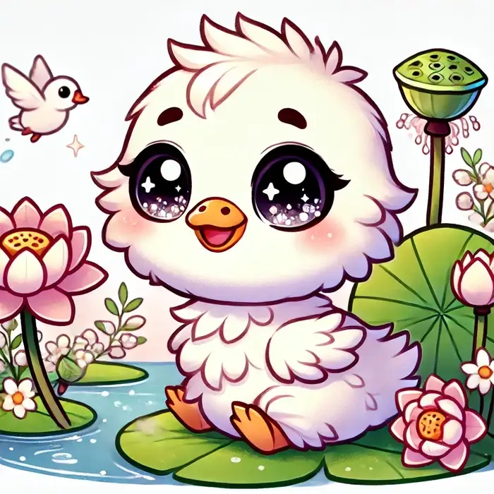 Cách đơn giản để vẽ con vịt cute chibi