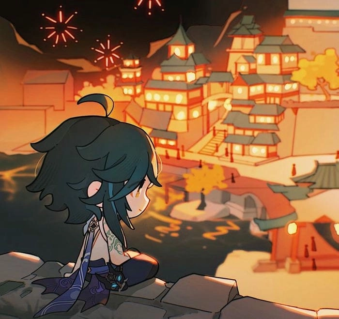 Tạo hình anime xiao chuẩn fanart nghệ thuật