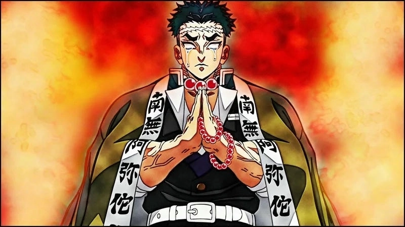 Vẽ Gyomei khắc họa thần thái uy nghi