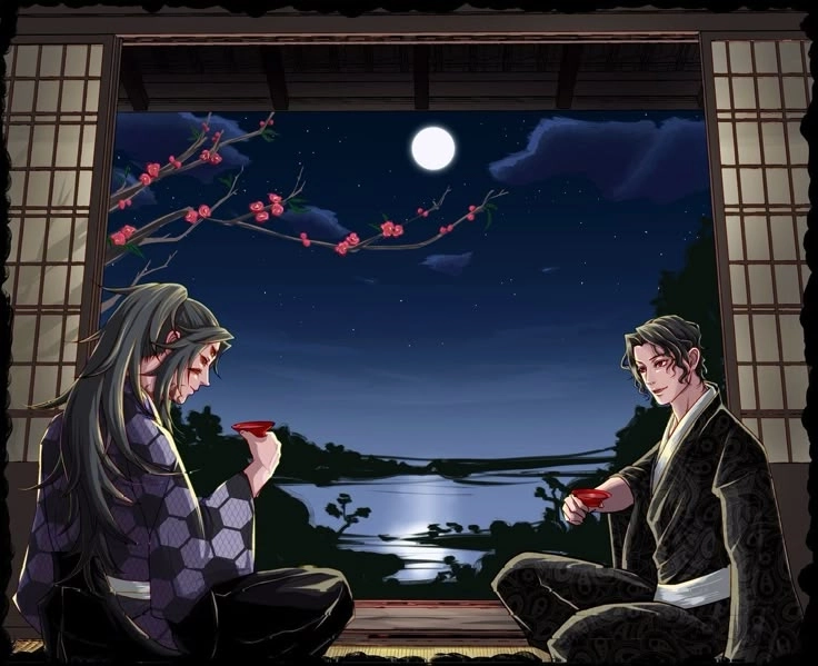 Ngoại hình Kokushibou anime đầy ám ảnh