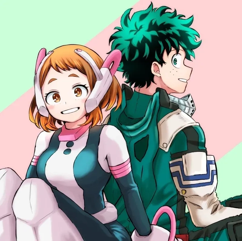 Hình ảnh đối đầu giữa Uraraka Ochako X Toga