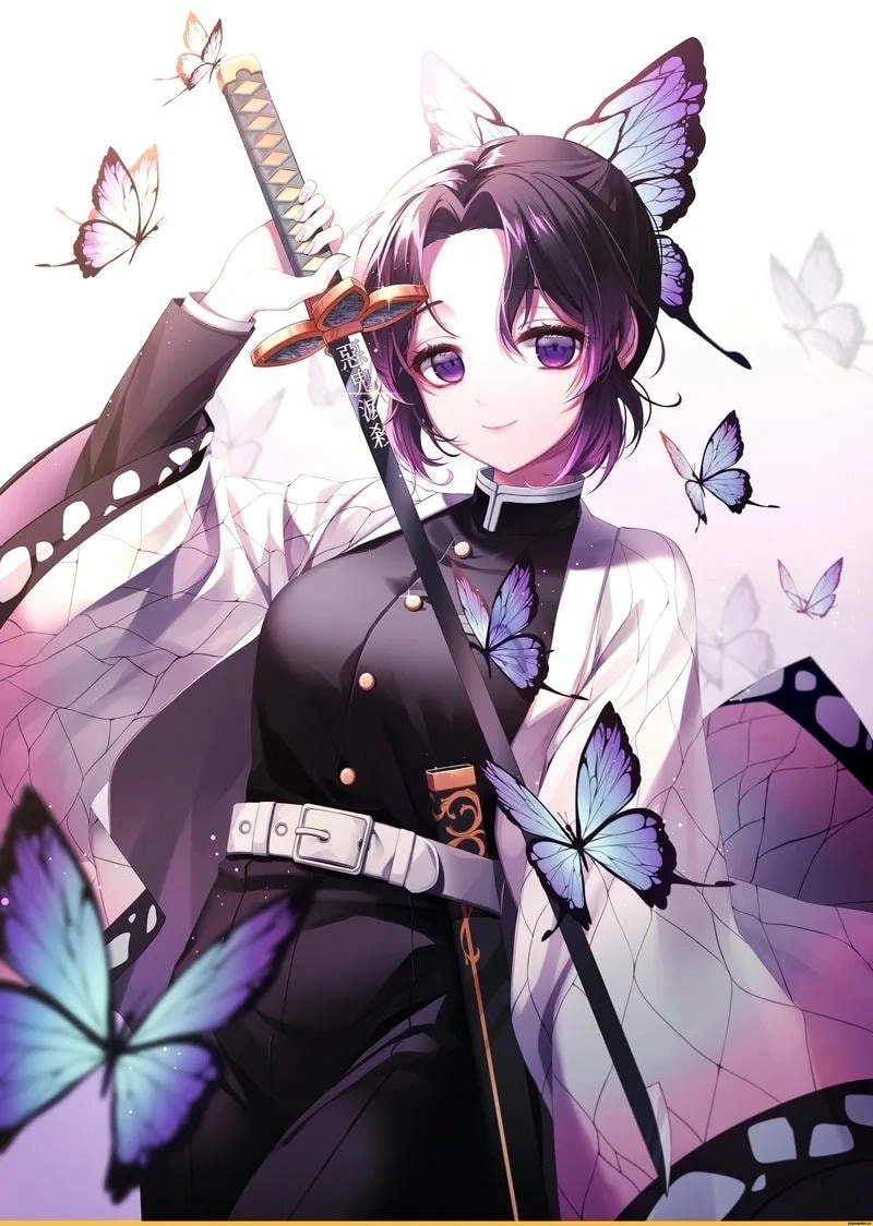 Kochou Shinobu anime với phong cách lạ