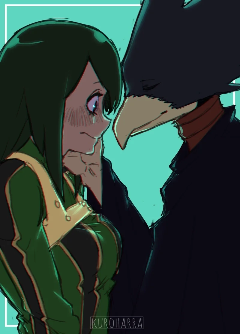 Bộ ảnh fan vẽ Tokoyami X Tsuyu Fanart
